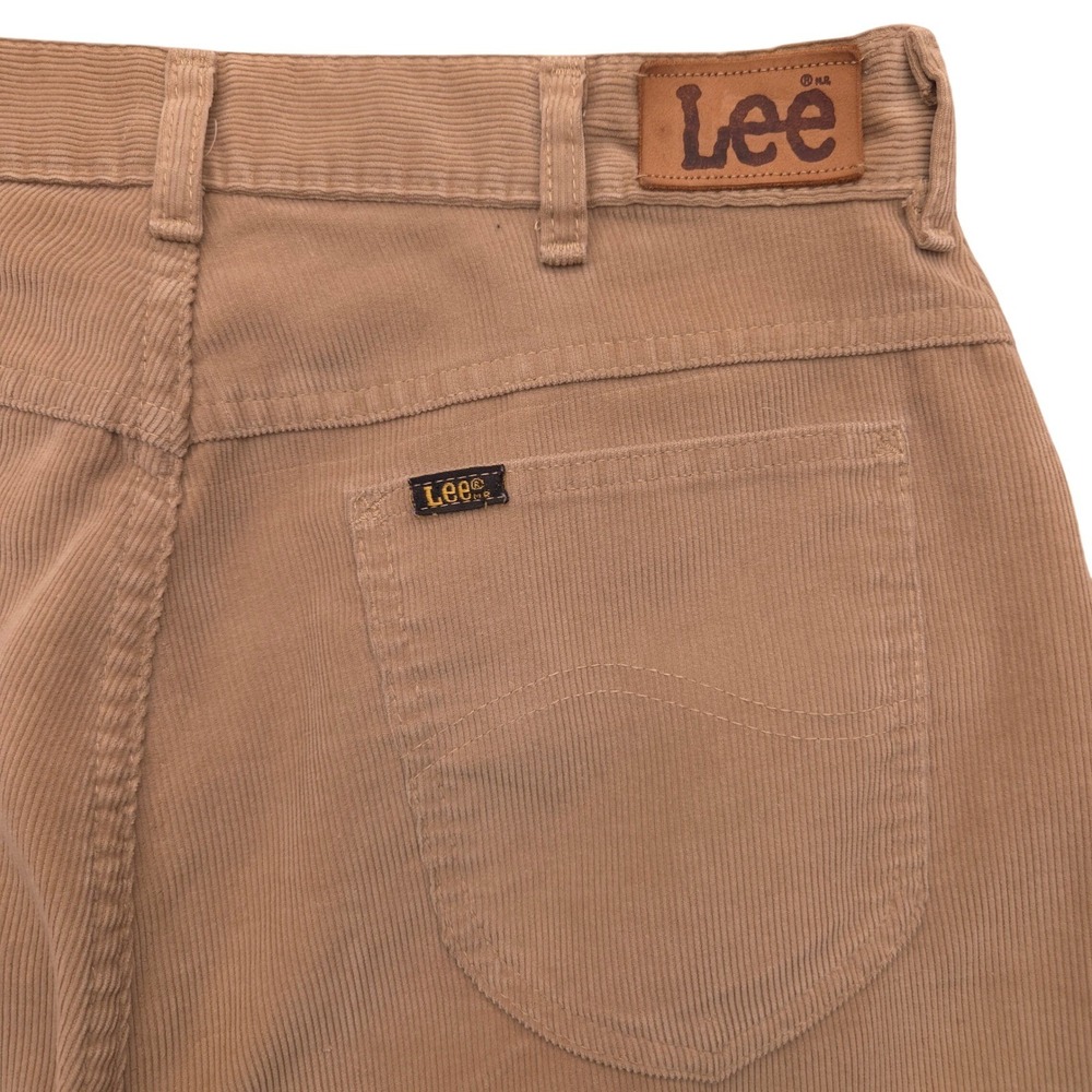 VTG 80's Lee Corduroy Pants Tan Straight Leg Mens 32x32 USA UNION Made *READ‎